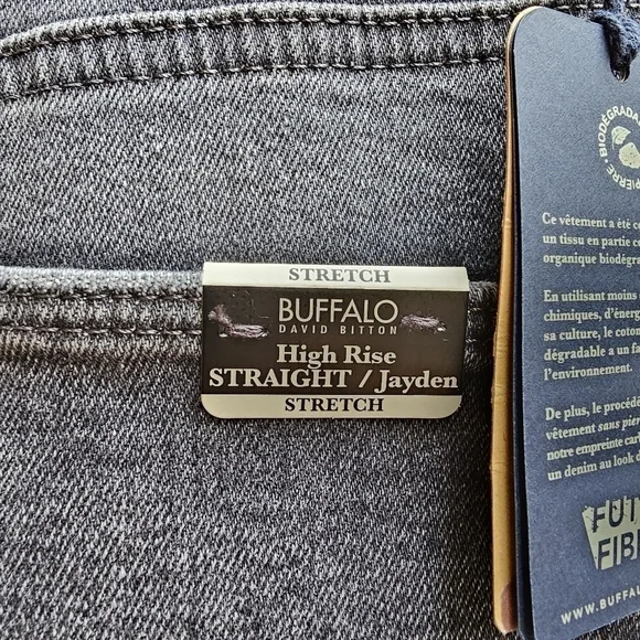 NWT Buffalo David Bitton High-rise Straight Leg Jayden Blue Jeans, Size 32 - Picture 8 of 12
